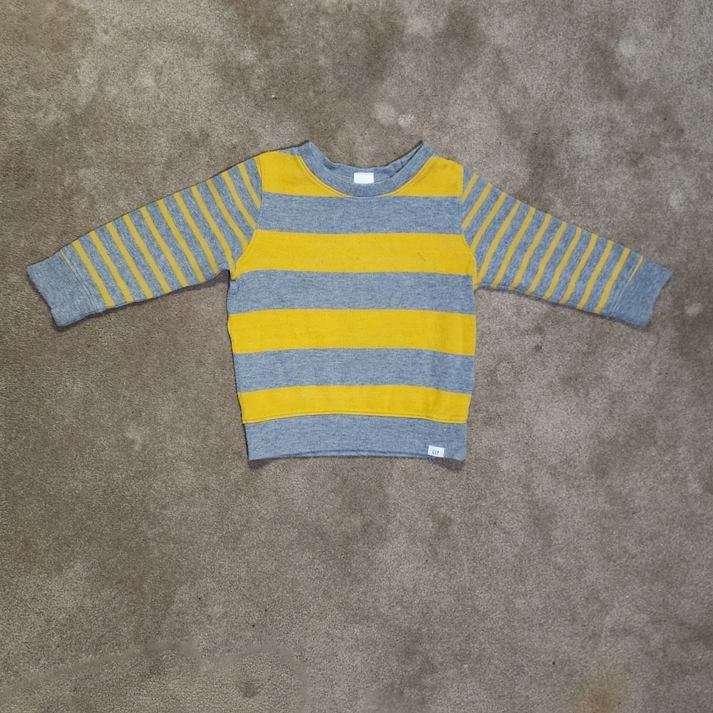 Kid's Gap Grey & Yellow Long Sleeve Sweater Sz 3T - Picture 4 of 4